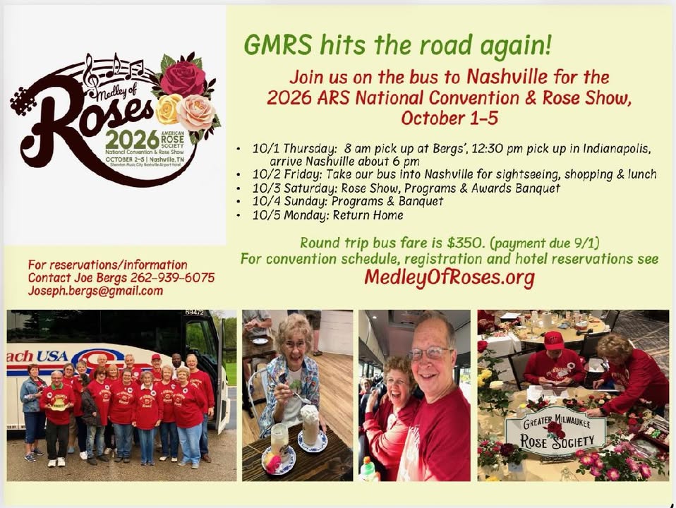 2026 ARS National Convention and Rose Show